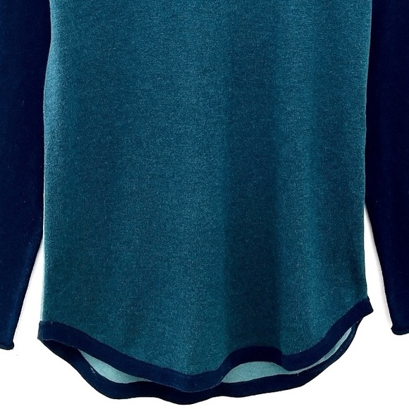 Smartwool Sweater Womens Shadow Pine Colorblock Crew Pullover Blue Green XS - Picture 5 of 11